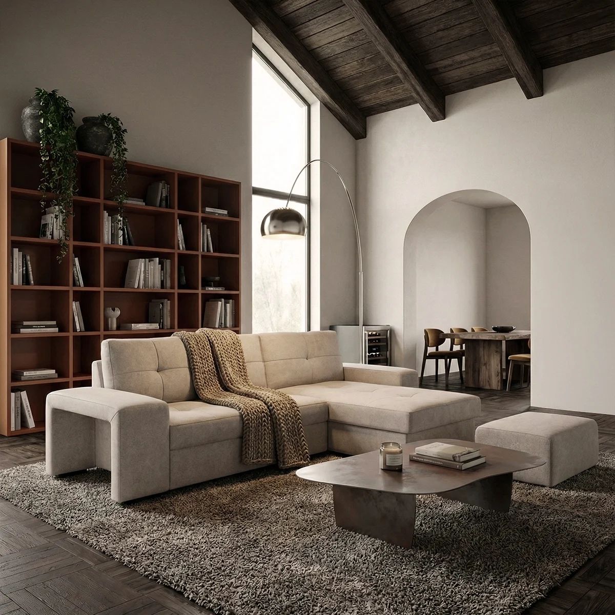 Divano Vilo in ambientazione lifestyle - render 3D Simone Bonanomi